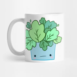 Cute blue plant cartoon Mug